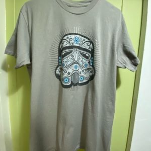 Disney Star Wars Sugar Skull Storm Trooper T-shirt Day of the Dead Mexican Large